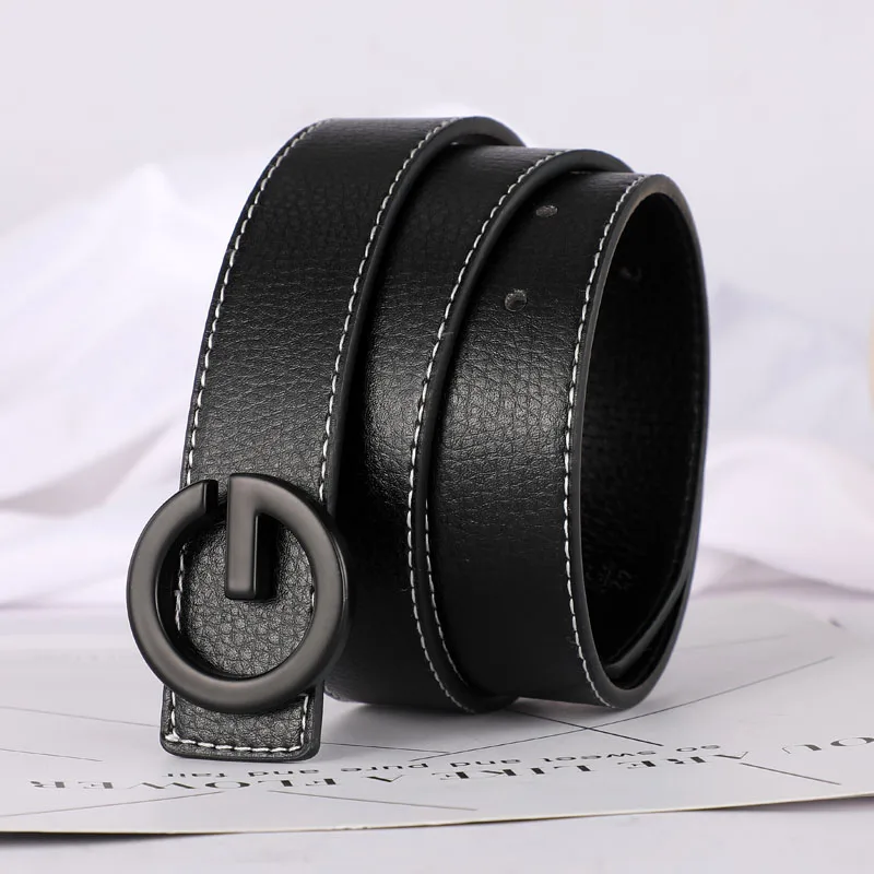 

Nen's and Women's Belt Female G Belt Leather Belts for Women Fashion Jeans Classic Round Buckle Female Male Designer Belts Men