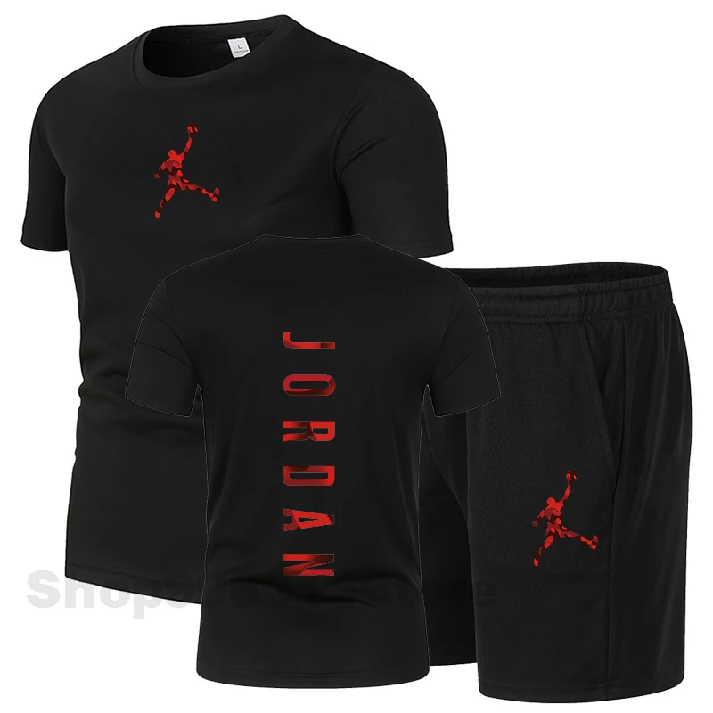 

Brand Outfits Funny Men T shirt+Beach Shorts Sets 2021 Summer Sportswear Jogging Pants T-shirt streetwear Harajuku Tops Tshirt