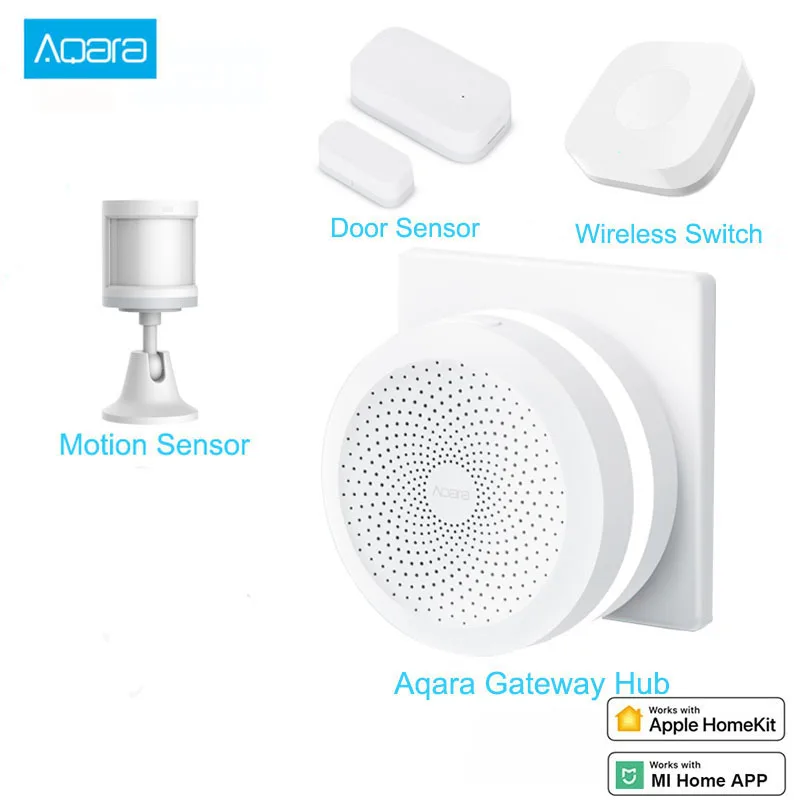 

Блок управления умным домом Aqara Zigbee, беспроводной хаб для системы сигнализации, работает с приложением Apple HomeKit