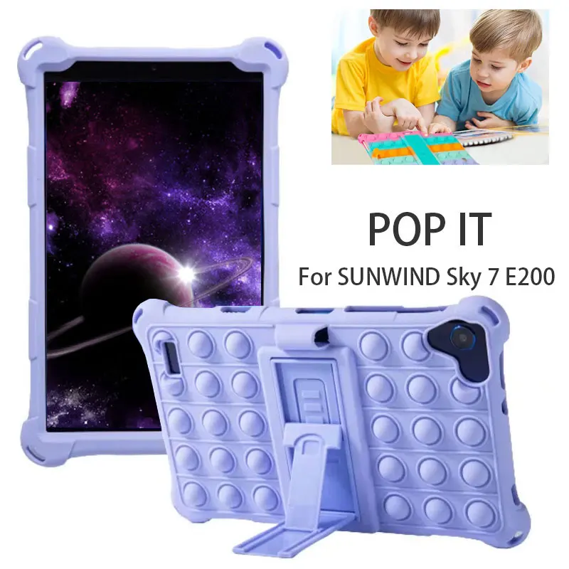 Pop Push Bubble it силиконовый чехол для SUNWIND Sky 7 E200 чехол для планшета с ремешком стилус для детей