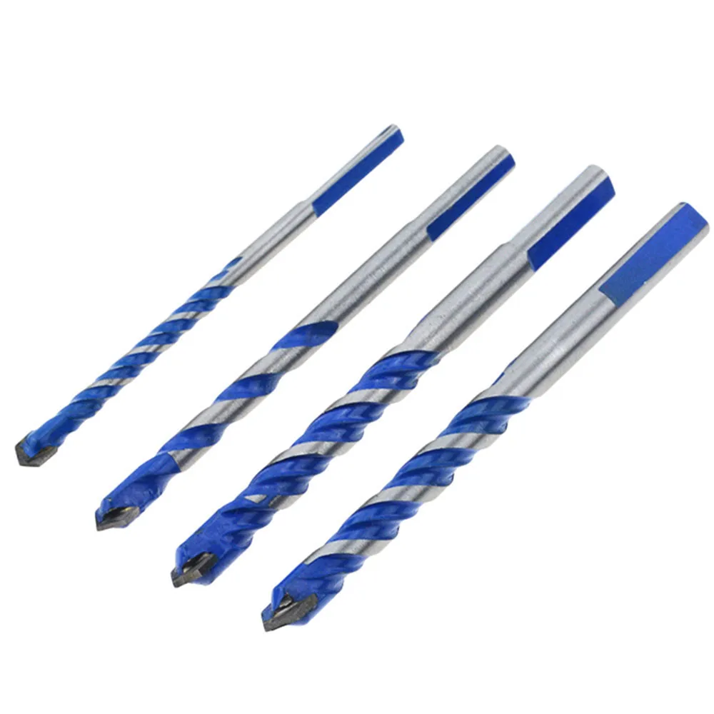 

4PCS Multi-functional Glass Drill Bit Triangle Bits Ceramic Tile Concrete Brick Metal Stainless Steel For Wood Metal Drilling