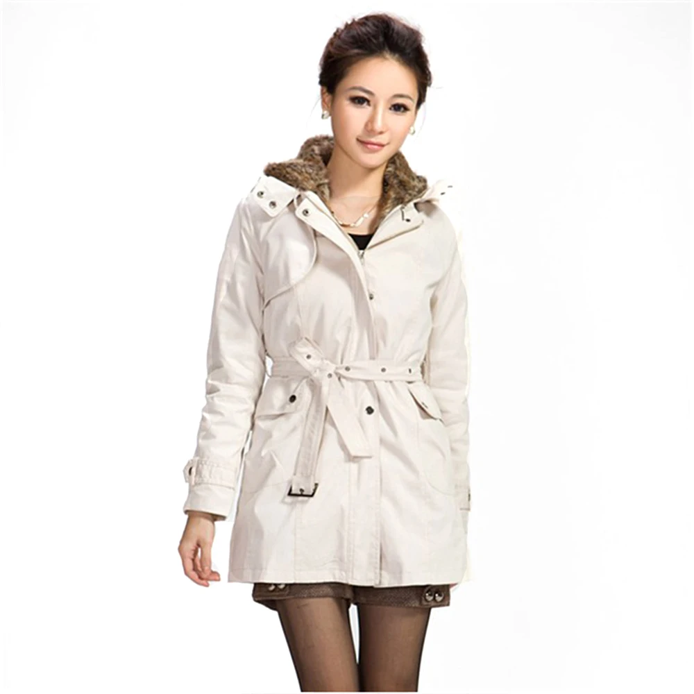 Зимнее пальто для беременных сохраняющее тепло длинное Свободное с капюшоном из