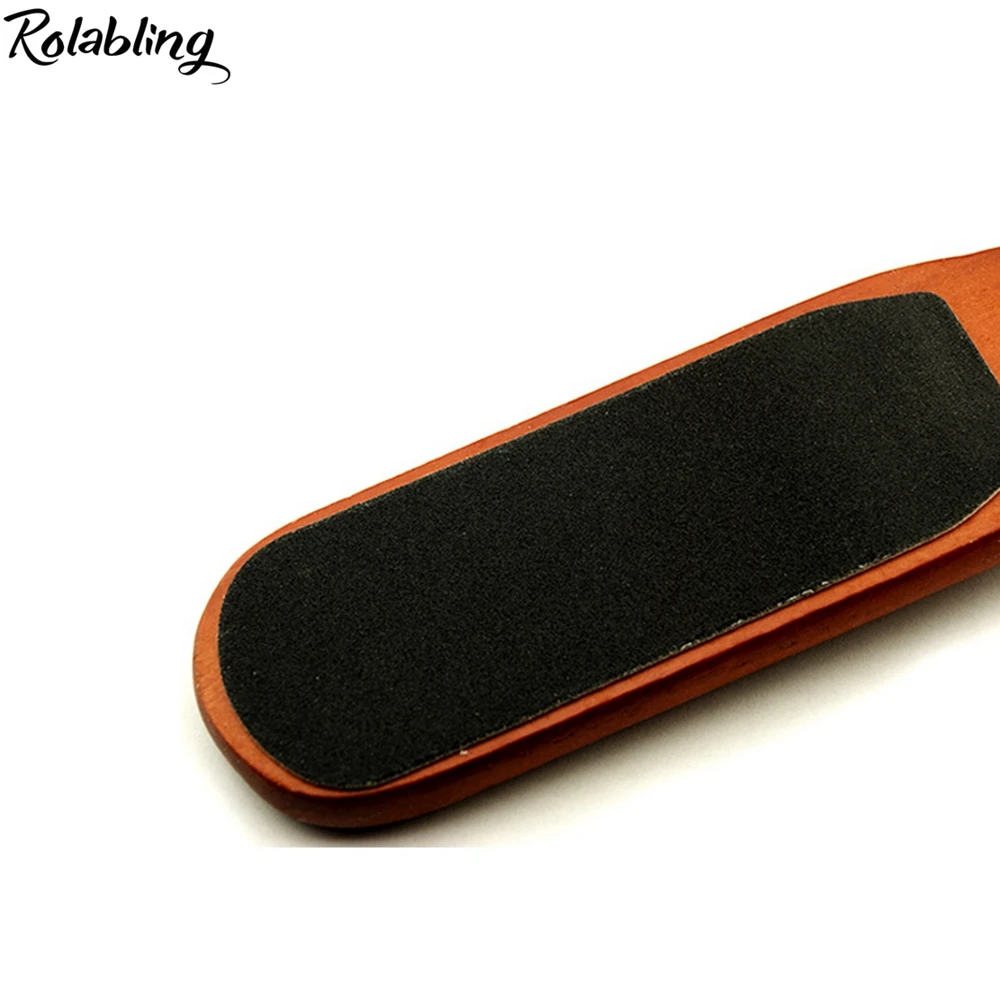 Rolabling Двусторонняя пилка для ног из твердой древесины средство удаления мозолей