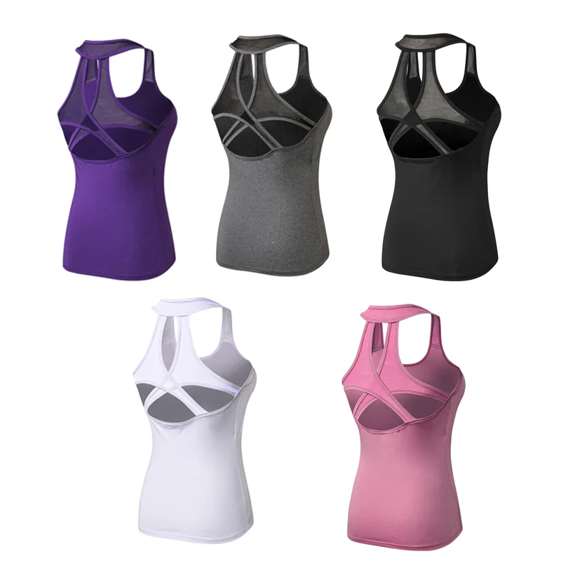 Майка для йоги спортивная одежда тренировочная футболка бега AYL92101 спортивные