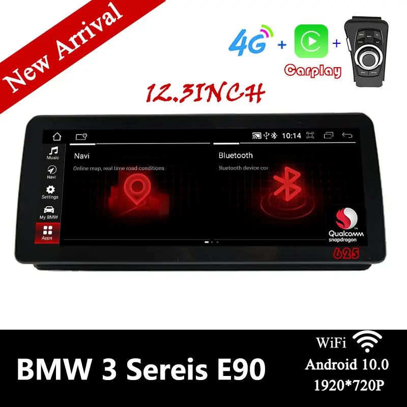 

Navivox Android 10.0 12.3" E90 Android Car Auto Radio for BMW 320I 318I 2005-2012 MSM8953 Carplay GPS Idrive 1920*720 4G WIFI