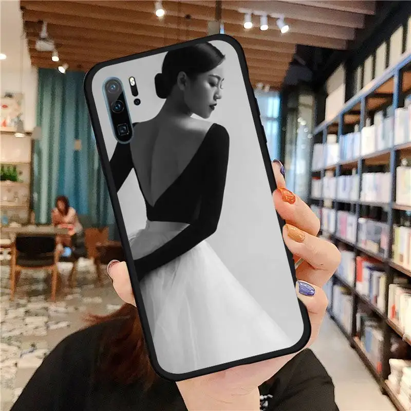 

Black photo dancerartistic photo Phone Case For Huawei honor Mate P 9 10 20 30 40 Pro 10i 7 8 a x Lite nova 5t Soft Silicone