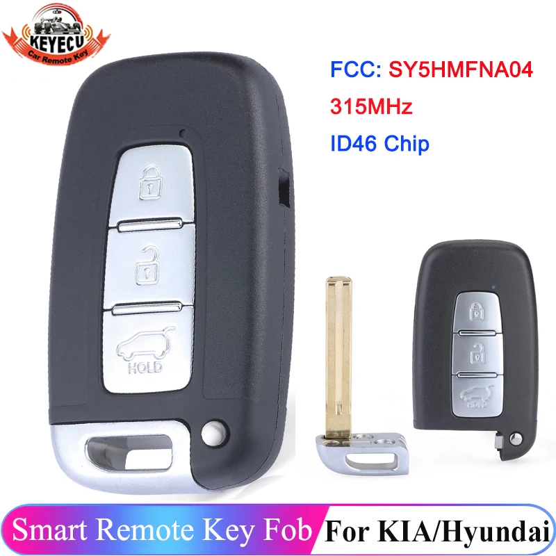

KEYECU Smart Remote Key Fob 3 Button 315MHz ID46 Chip For Hyundai Accent Sonata Genesis For Kia Optima FCC ID: SY5HMFNA04