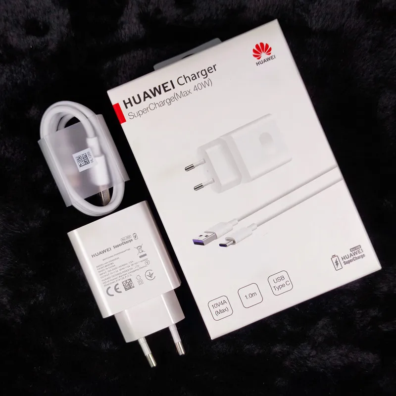Huawei P40 Pro charger 40W SuperCharge USB 5A Type C cable For Huawei P40 P30 P20 Pro MATE 20 PRO Mate30 honor