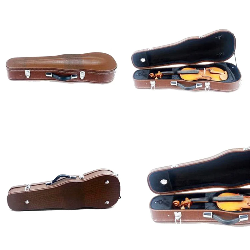 4/4 чехол для скрипки деревянная коробка треугольная жесткая хранения с