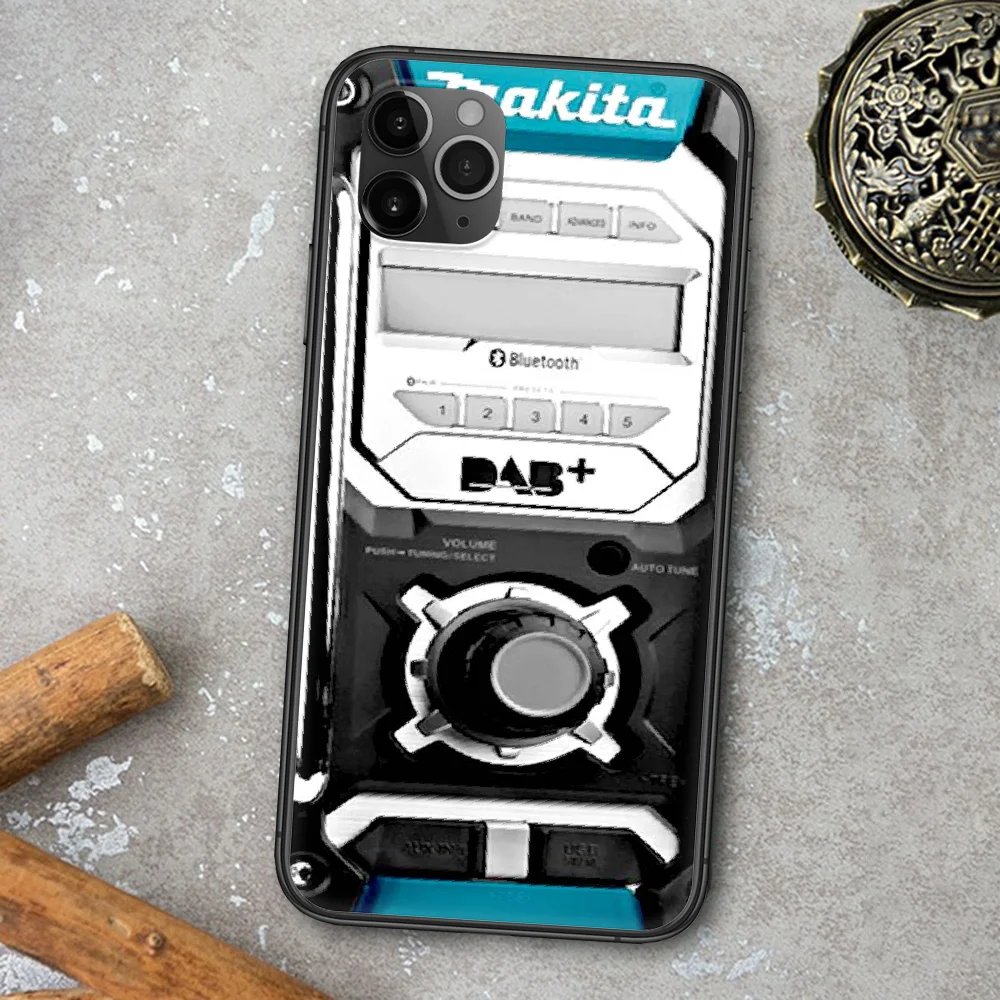 

Toolbox Makitas Phone Case For Iphone 4 4s 5 5S SE 5C 6 6S 7 8 Plus X XS XR 11 12 Mini Pro Max 2020 black Cell Silicone