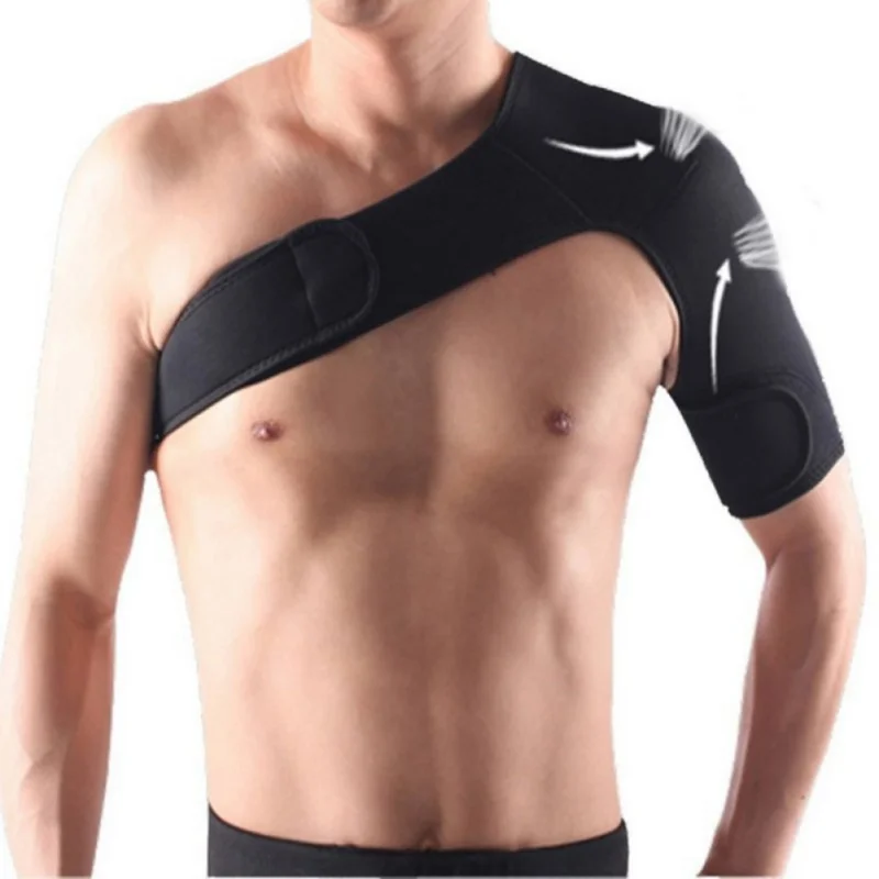 

Gym Fitness Sports Care Single Shoulder Support Adjustable Back Brace Guard Strap Wrap Belt Band Pads Bandage For Men&Women