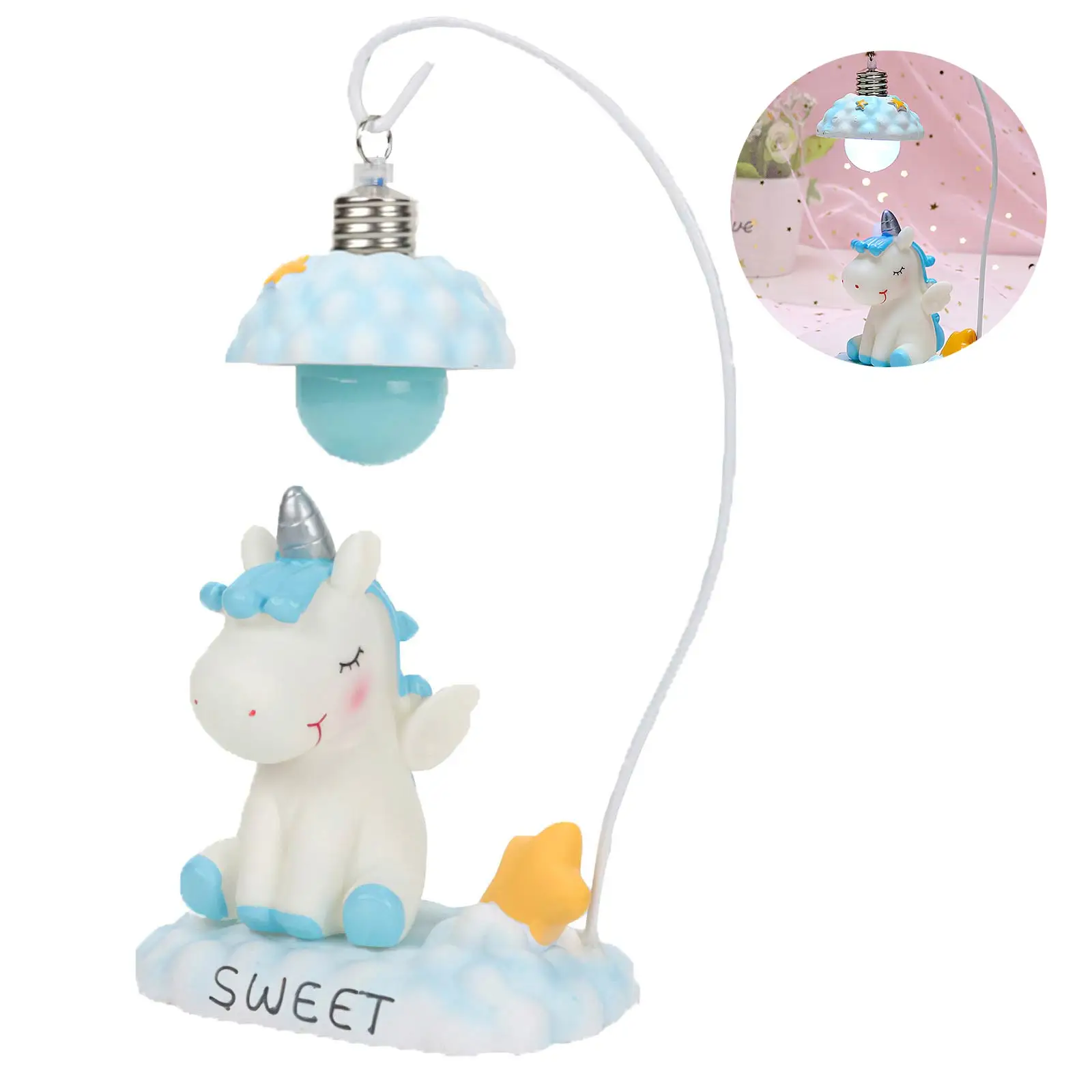 

Soft Light Room Decorations With Top Switch Unicorn Fashion Ornaments Romantic Creative Night Light For Bedroom Home Indoor