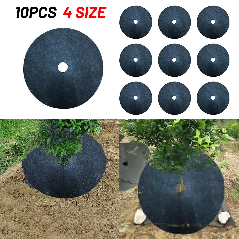 

Black Tree Ring Barrier Garden Mat Non-woven Fabric Protector Tree Rings