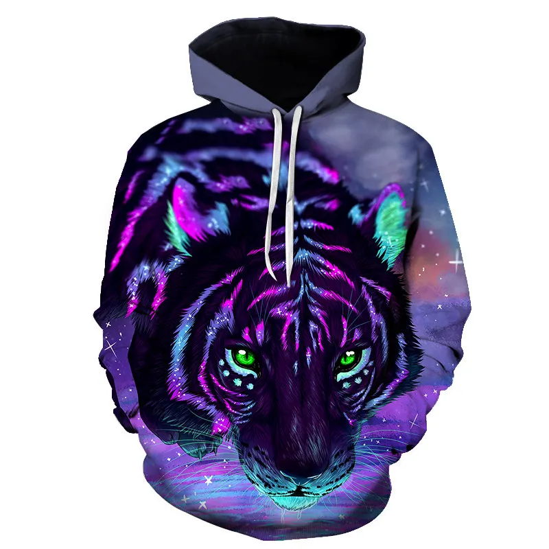 Горячая Распродажа брендовая 3D печать пламя Тигр мужская толстовка с капюшоном Мужские и женские толстовки плюс размер пуловер Новинка 6XL повседневные пальто с животными - Цвет: picture color