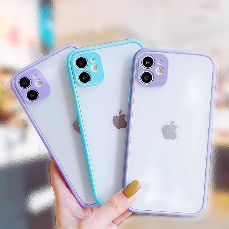 Новый квадратный противоударный чехол для iPhone 11 12 Pro XR X XS Max прозрачный 7 8 Plus