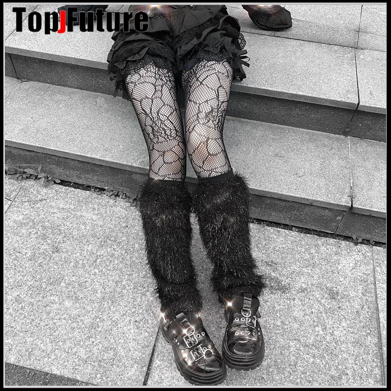 Длинные пушистые супер блестящие шелковые теплые эластичные подвязки для ног в