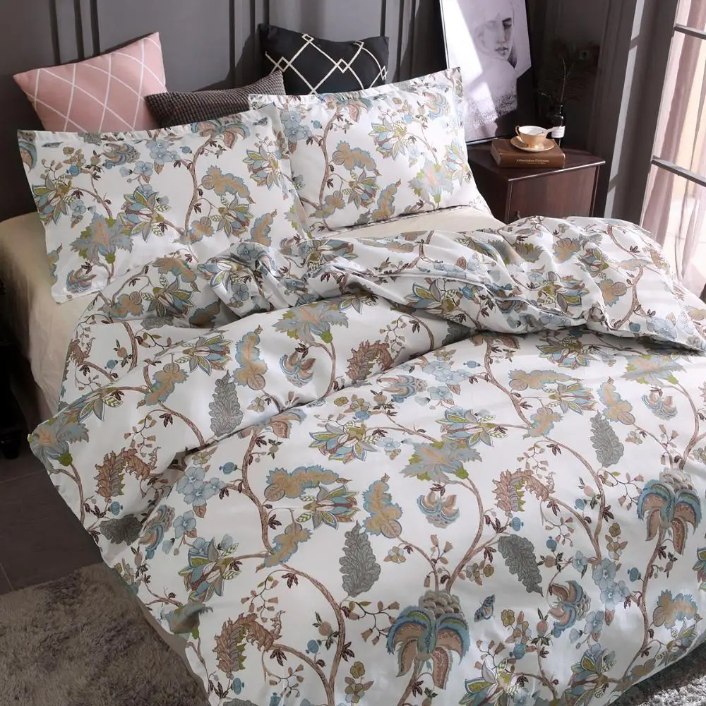 

25Bedding Set Flowers 3pcs/2pcs Duvet Cover Pillowcase Single King Queen Size Comforter Cover Set With Pillow Sham No Sheet