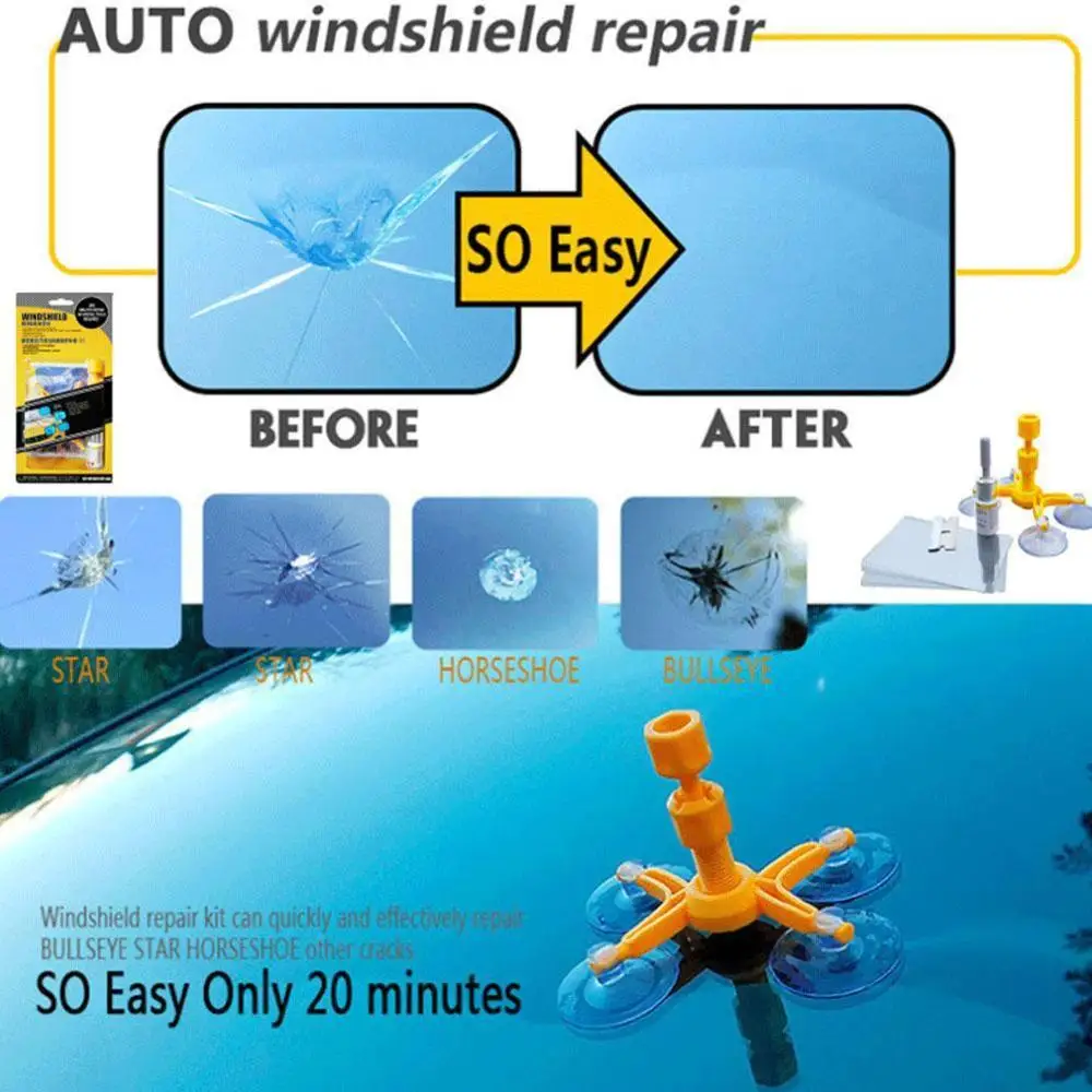

Car Styling Windshield Repair Kit Car Window Glass Window Tool Repair Tool Screen Restore Polishing Scratch Crack Repair Ca M3W1