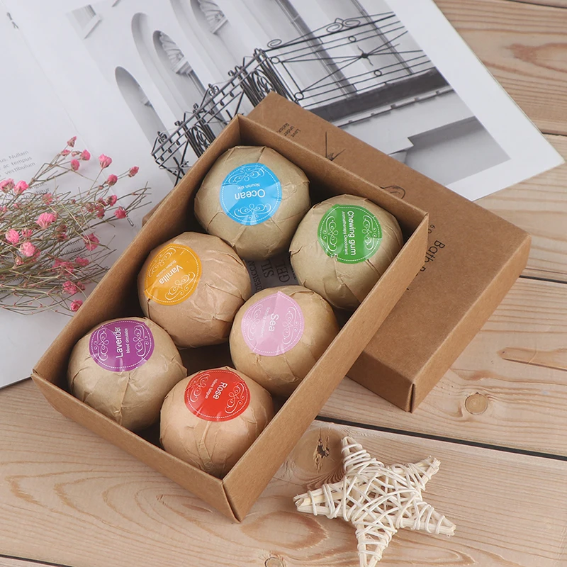 6 шт органическая соль для ванны тело эфирное масло шарик ванной средства ухода