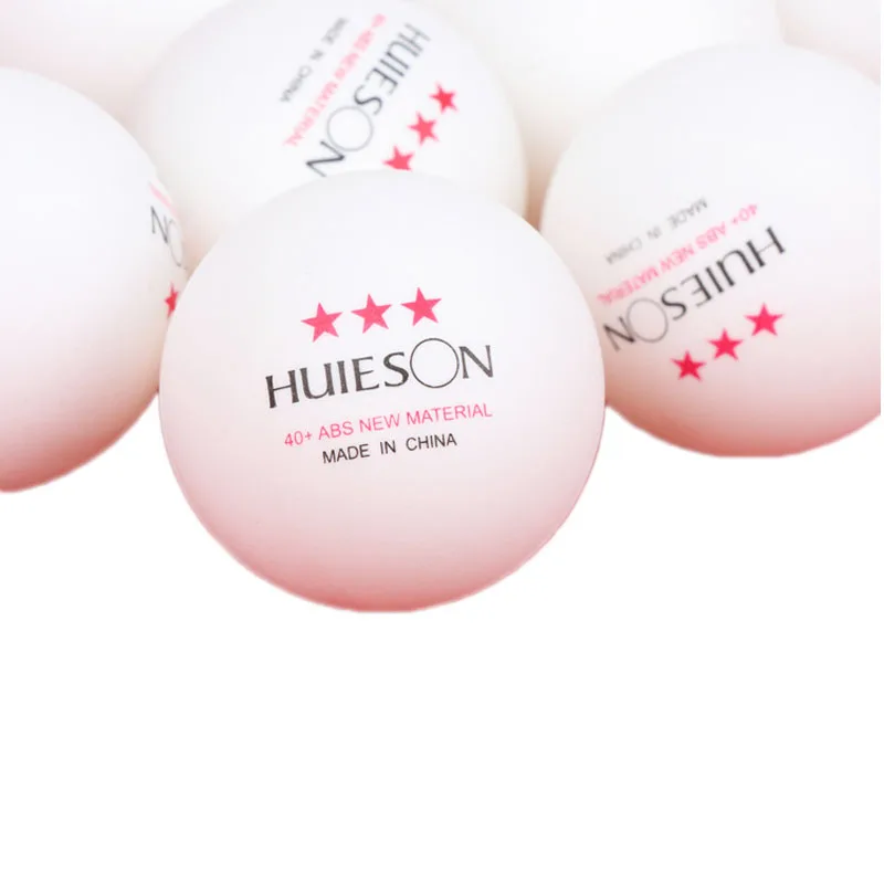 100 White 100pcs/Pack Huieson 3 Stars Table Tennis Ball 40+ ABS New Material 2.8g Trainning Ping Pong Balls Students Table Tennis Balls - Color: 100 White