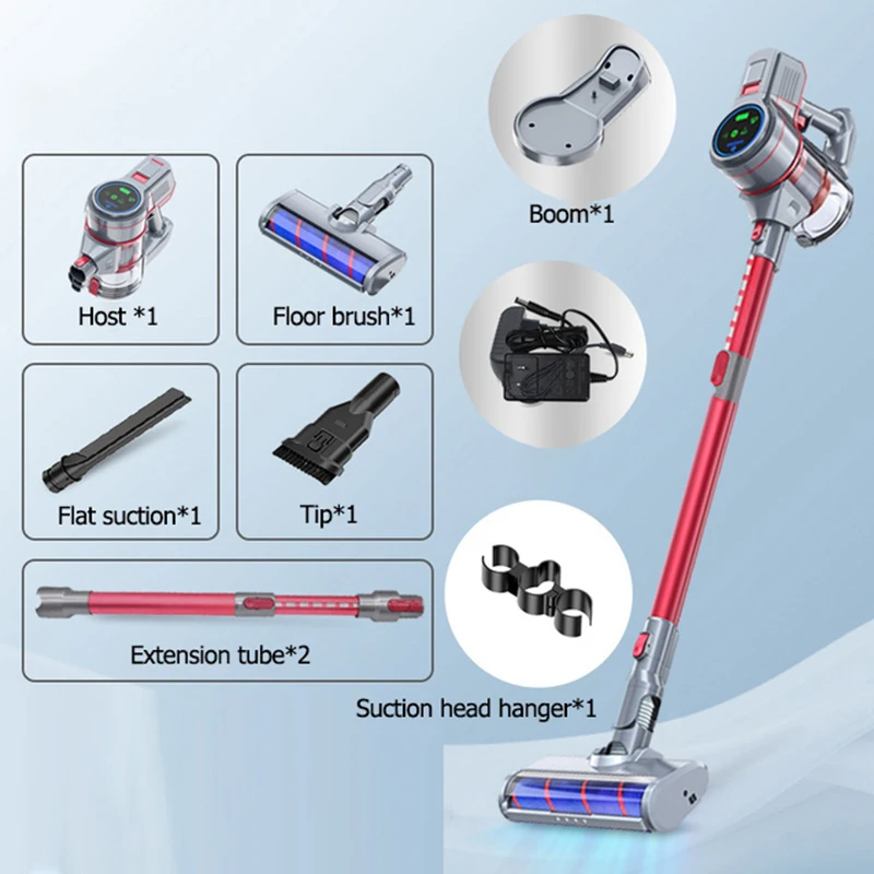 

Vacuum Cleaner Smart Home Handheld Display Screen 120W Cordless Dust Collector Carpet Sweep Machine Double Filter Aspiradora