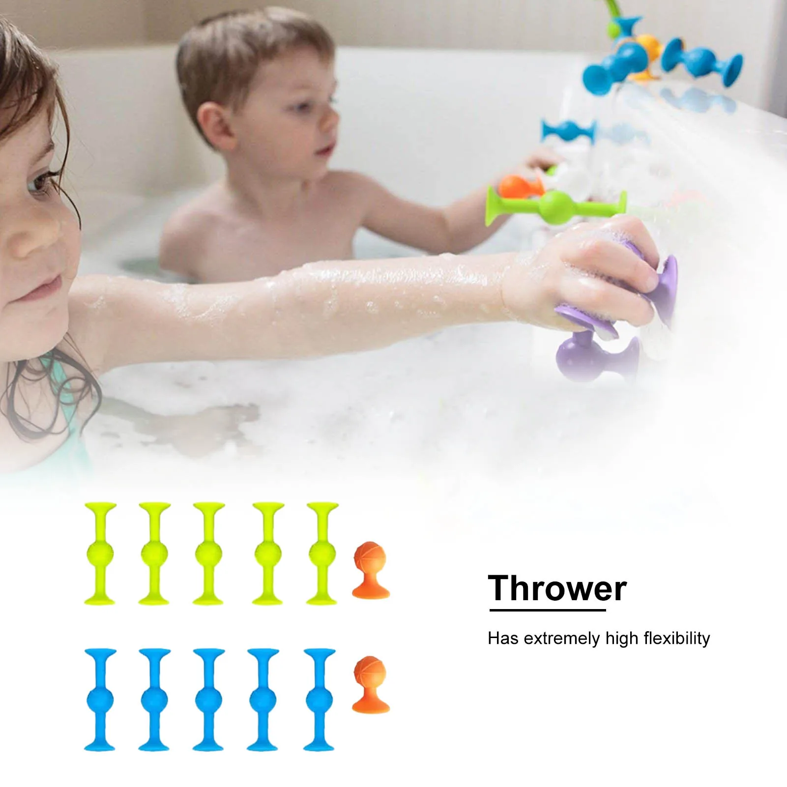 

12PCS Sucker Toys Pop Darts Family Interactive Games Silicone Toy Funny Trickshot Stickit Set Indoor Outdoor Stress Relief Toys