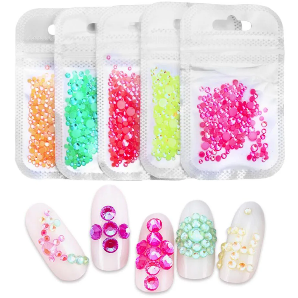 Светящиеся Стразы Bittb флуоресцентные кристаллы для ногтей 3D украшения