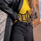 Корсет под грудь Harajuku бандажный пояс сексуальный Повседневный Формирователь талии 2021 Женская винтажная готическая одежда Черный готический