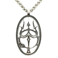 shivas trident and snake pendant trishula and ouroboros hinduism jewelery necklace for men women amulet indian jewelry