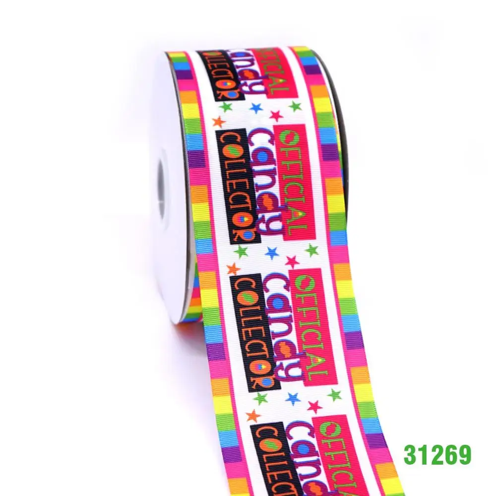 Free shipping 50 yard per size halloween ribbon printed grosgrain 31265 | Дом и сад