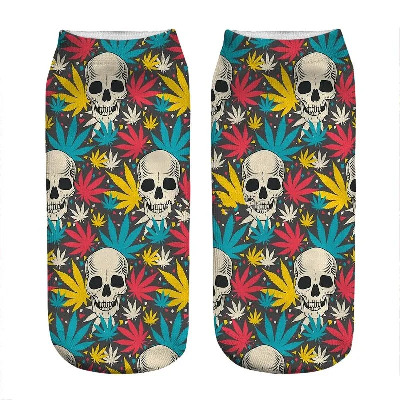 Женские носки 2021 кавайные липкие капельные черные с принтом женские Веселые