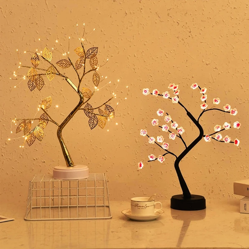 

36/72 LED Night Light Tree Copper Wire Lamp Home Holiday Fairy Lights Luminary Kids Bedroom Bar Decoration