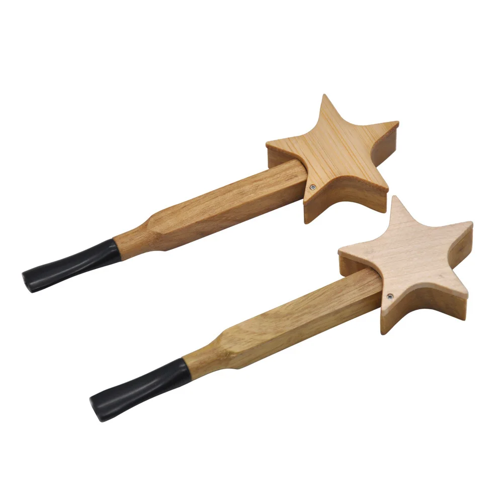 Креативные складные деревянные трубки с пентаграммой для курения портативные