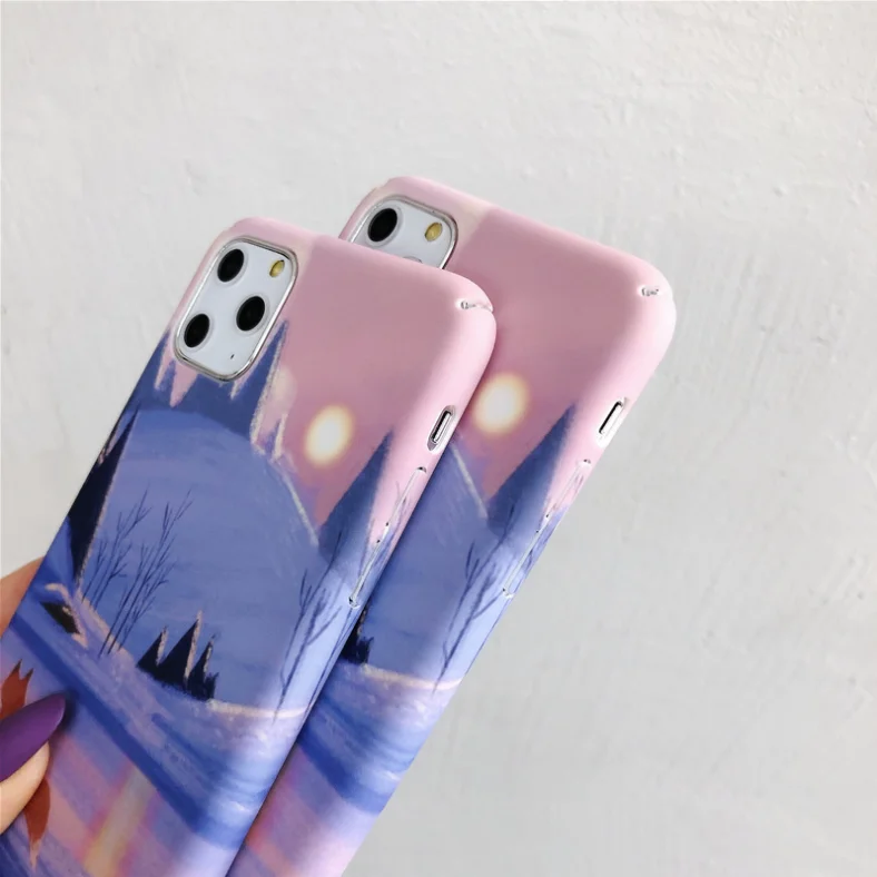Oil painting Fitted Case For Xiaomi Mi 9 8 SE CC9 Note 3 Back Cover Funda A2 6 Matte Colorful Hard PC Mobile Phone Bag |