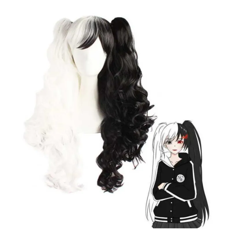 Danganronpa: гатилло фелиз хаос для женщин peluca de cosplay enosima Junko coletas Game rol con pasadores d |