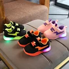 Кроссовки Детские со светодиодной подсветкой, обувь для мальчиков и девочек, размеры 21-30