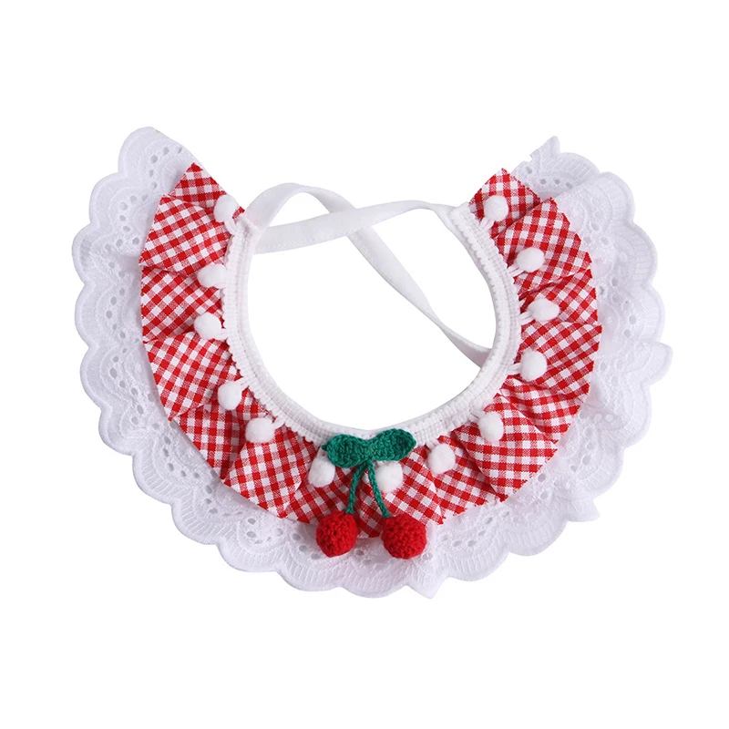 

Pet Flower Lace Bib Pet dogs drool towel Teddy bib sweet Princess Scarf Bib Pet Necklace and Collar