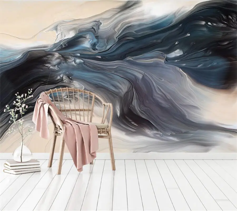 

wellyu Custom mural 3d wallpaper new Chinese style abstract dynamic line texture landscape art TV background wallpaper