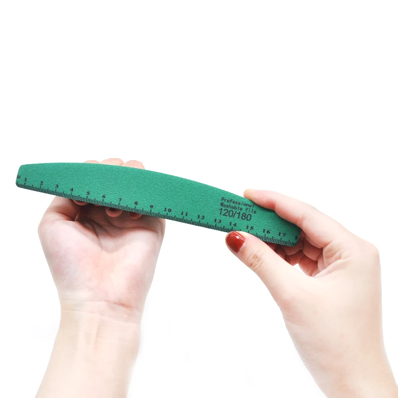 

100Pcs/lot Nail Files Sanding Half Moon Nail Buffer Double-sided Files Manicure Pedicure Polished Nails File Professional Tools