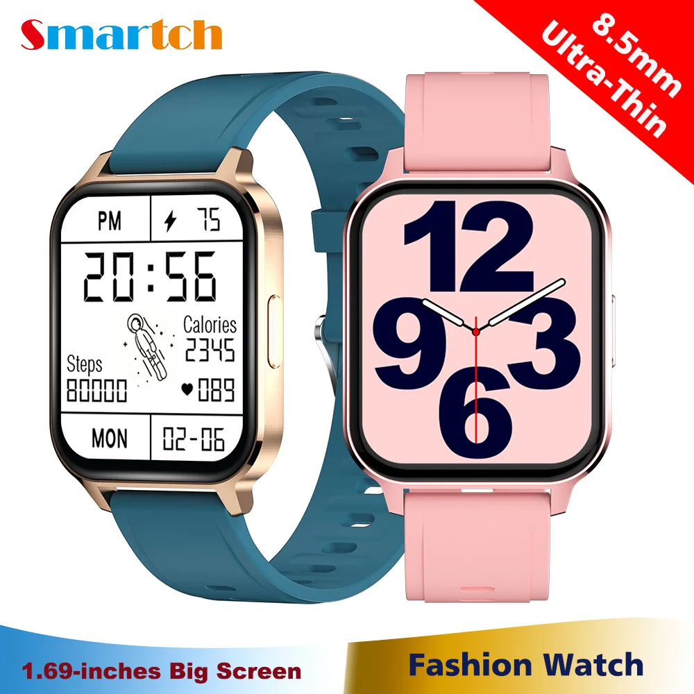 

Smartch Q18 1.7 Inch SpO2 Smart Watch with Pedometer Health Monitoring IP68 Waterproof Fitness Tracker Smartwatch Men Women