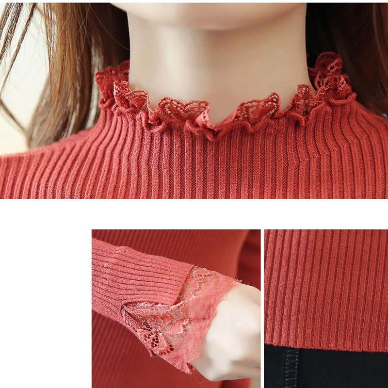 Новинка зимняя одежда однотонная Водолазка с длинным рукавом женские свитера