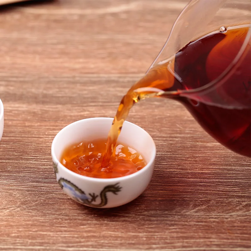 Китайский чай 6166 г Лю ПАО Хей ча Бао состаренный черный в корзине из Гуанси учжоу