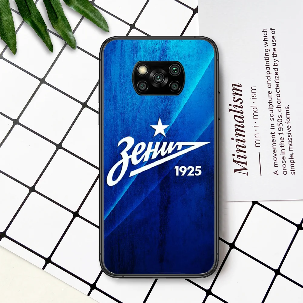 

Football FC Zenit Soccer Phone Case For Xiaomi Mi Note 10 A3 9 MAX 3 A2 8 9 Lite Pro Ultra black Cell Soft Back Tpu Waterproof