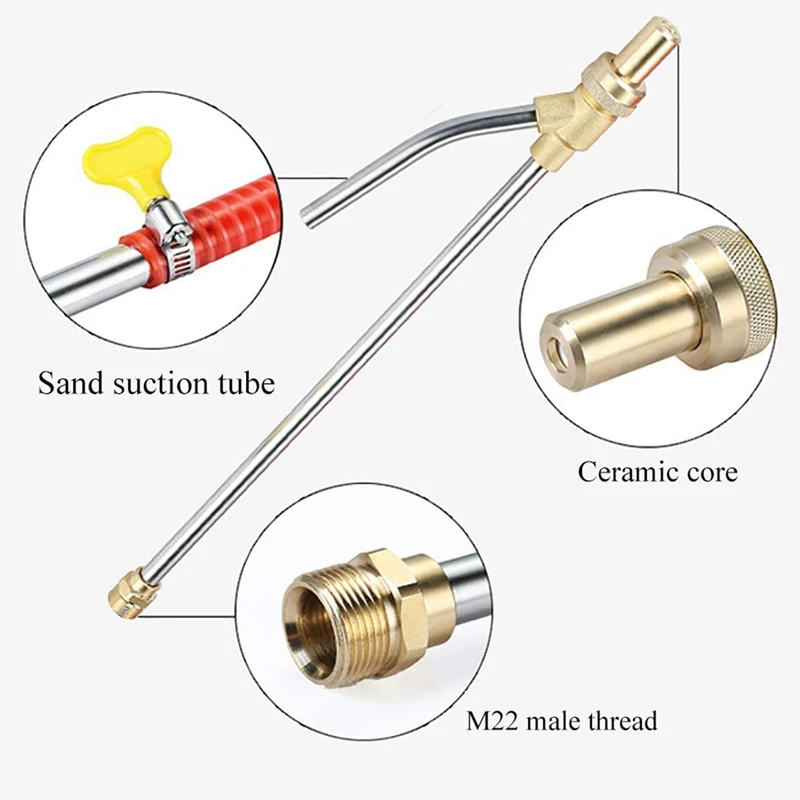 

Pressure Washer Blasting Kit, Dust-Free Blasting Kit Wet Blaster Attachment, 1/4 Inch Quick Disconnect