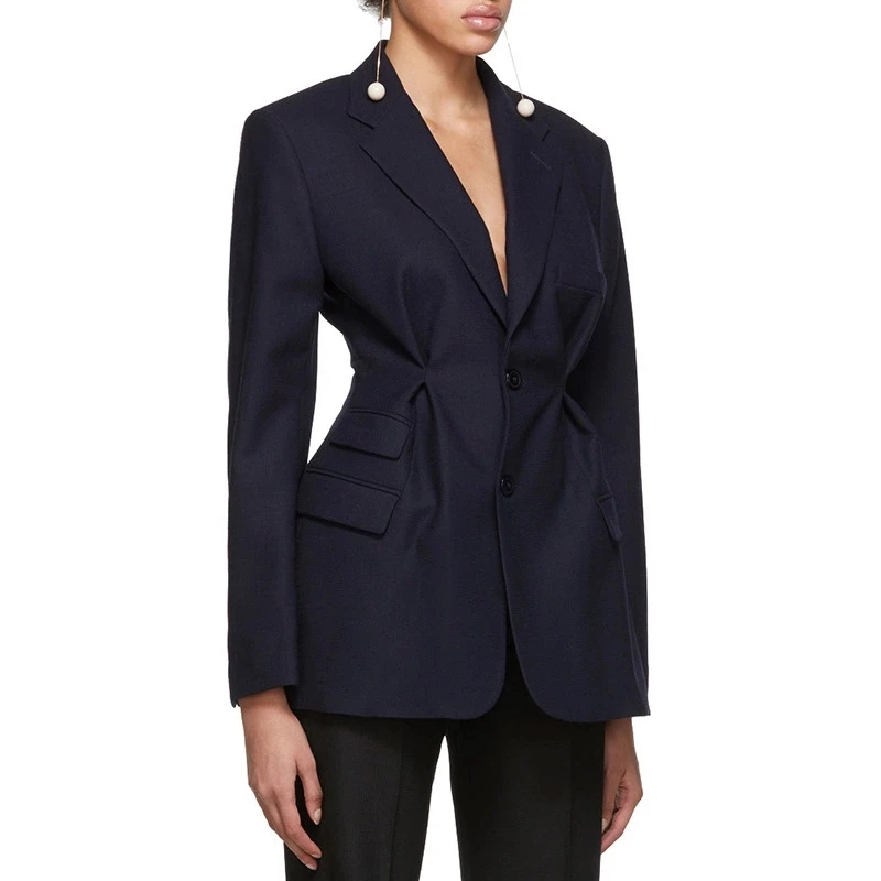 

Sexyboutique 2019 Autumn Winter Jacket V neck Short casual streetwear long sleeve office Ladies Coat Fashion Jackets
