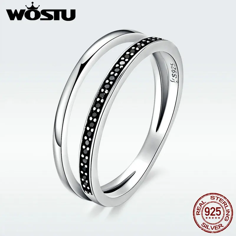 Женские составные кольца из серебра 100% пробы с черно белым механизмом|Кольца| |