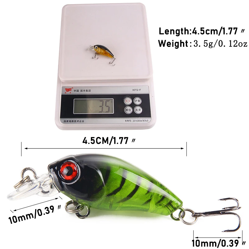Ankeyeng мини Crankbait 4 5 см 3 г Chubby Spinner Topwater искусственная жесткая приманка воблеры Minnow