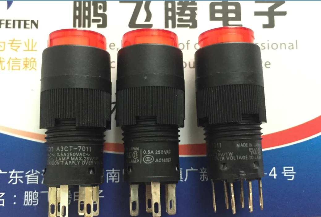 1 шт. японские круглые кнопки сброса микропереключатель 6 футов красный |