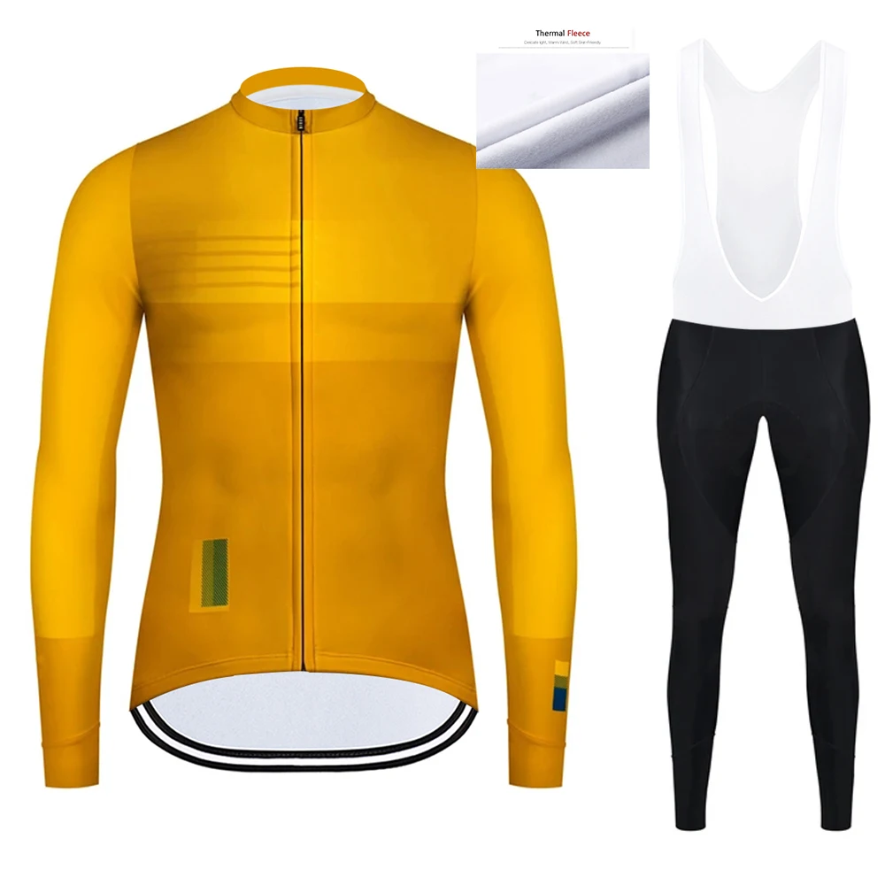 Мужской зимний комплект для велоспорта теплый флисовый трикотажная футболка с
