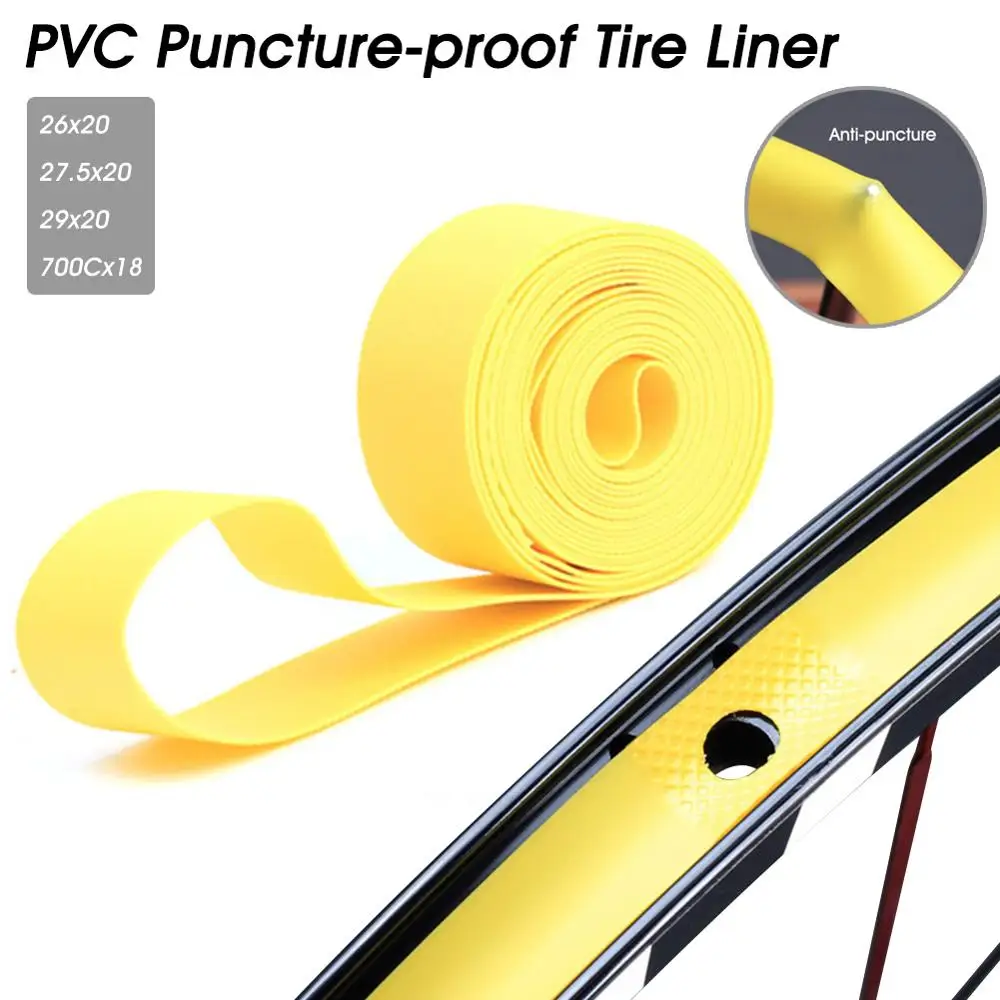 

2pcs Bicycle Tire Liner Bike PVC Puncture Proof Belt Protection Pad Nylon Anti-Puncture Tyre Protector Tape MTB Road Bike